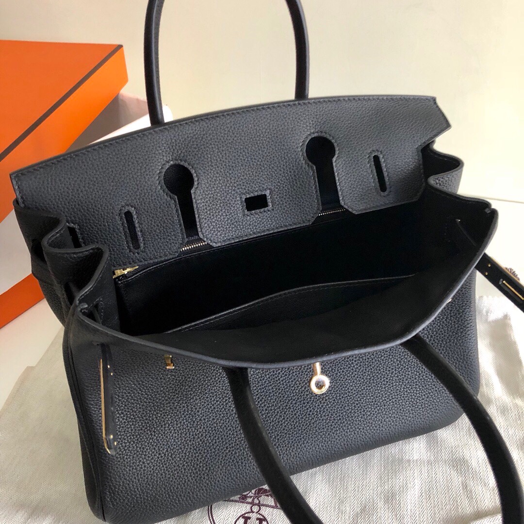 Hermes Birkin 35CM Togo Leather Handbag Black